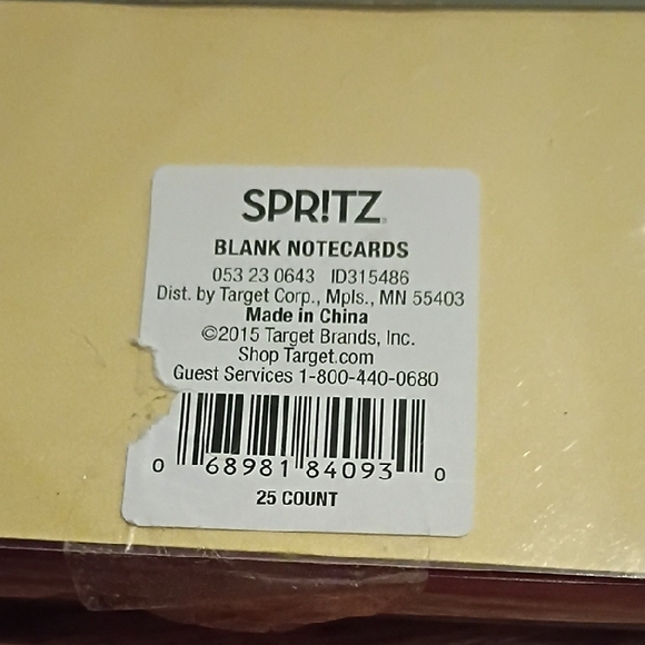 Spritz Multicolor Diagonal Stripe Notecards - Picture 2 of 3